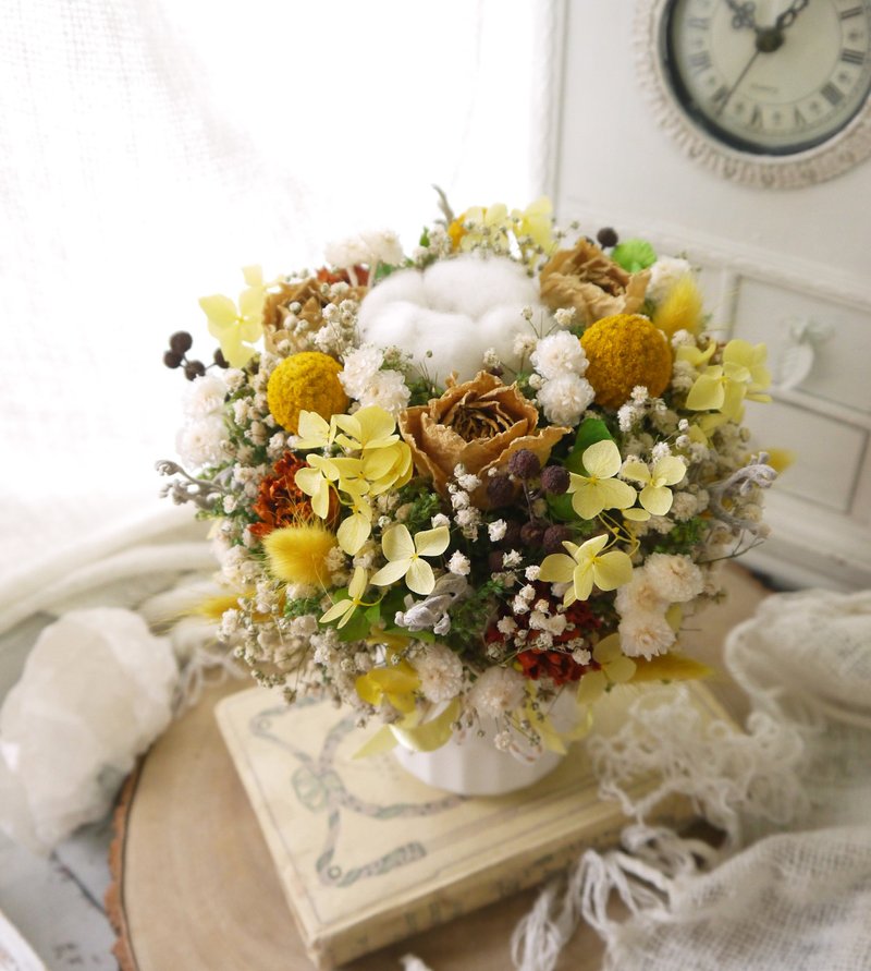 灿烂.阳光黄色系.情人.生日.干燥花.永生花.不凋花.礼物 - 干燥花/捧花 - 植物．花 黄色