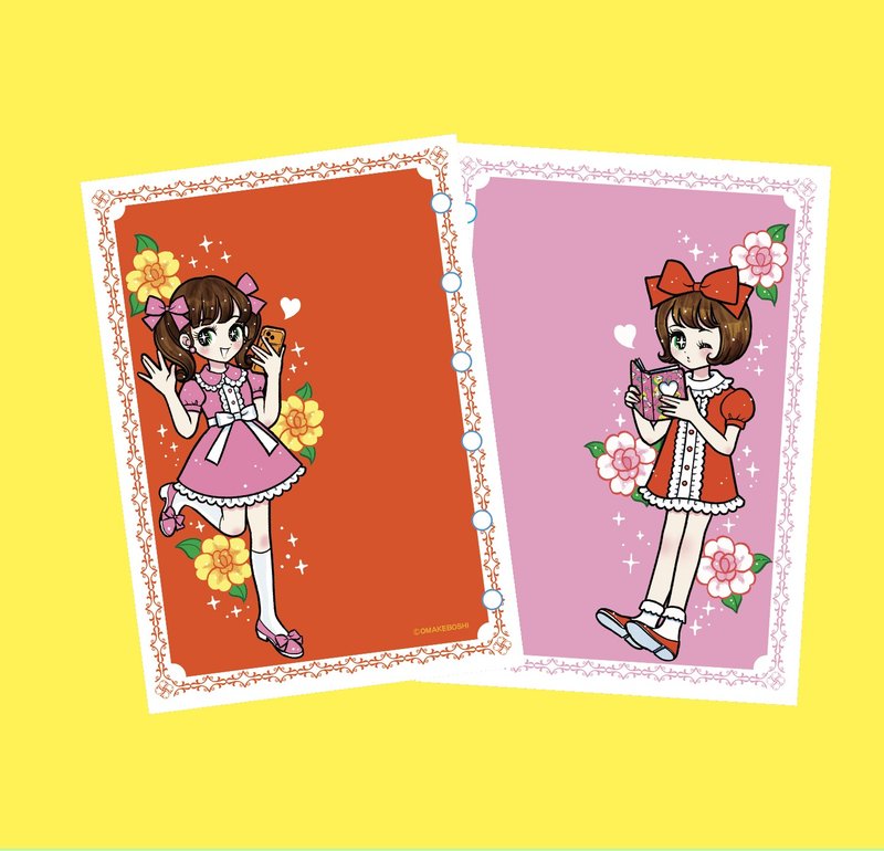 贴纸簿补充内页 复古女孩 - 笔记本/手帐 - 纸 