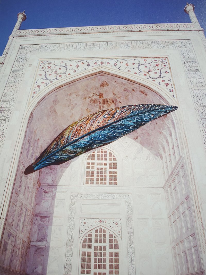 木刻手绘坠饰 - 羽毛 - 其他 - 木头 多色