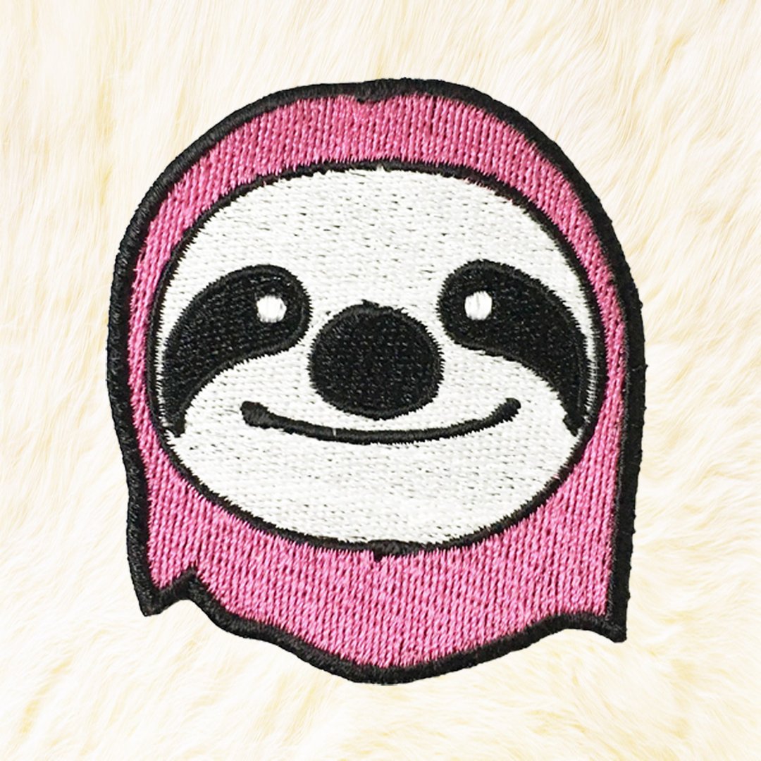 Pink Sloth Iron on Patch Buy 3 Get 1 Free - 编织/刺绣/羊毛毡/裁缝 - 绣线 粉红色