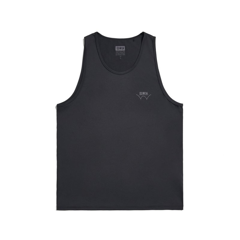 EDWIN 凉爽系列 经典印花背心-男款 (黑色) #上衣 - 男装上衣/T 恤 - 棉．麻 黑色
