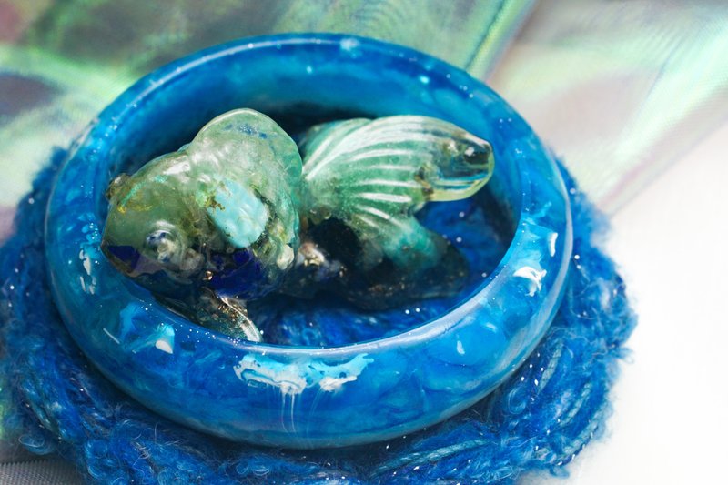 青云游—金鱼水晶奥根 - 摆饰 - 树脂 蓝色