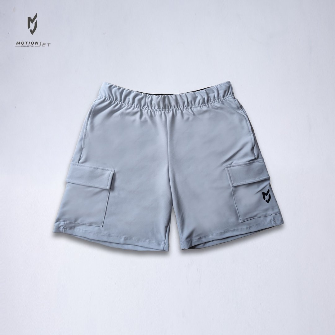 MJP007-MJ 男版机能运动短裤 (灰白) S-2XL - 男装运动裤 - 其他材质 