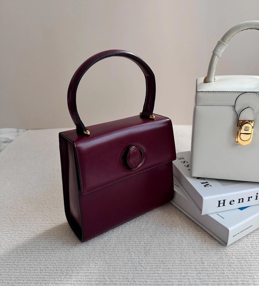 中古包 Cartier卡地亚 迷你尺寸 Kelly凯莉包 - 手提包/手提袋 - 真皮 红色
