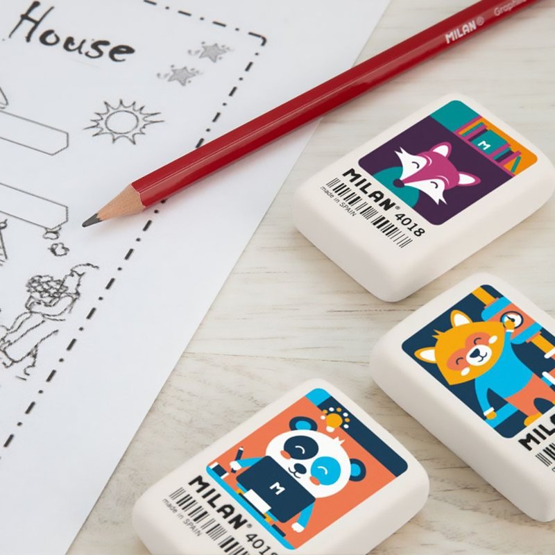 MILAN森林调皮动物橡皮擦(4款随机出货) - 其他 - 橡胶 多色