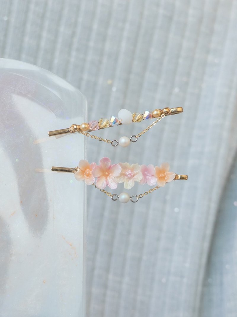 美人成列罂粟花发夹套装 - 发饰 - 粘土 蓝色