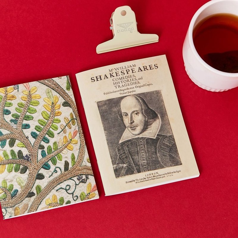 7321Design-莎士比亚剧场条纹笔记本S-莎士比亚文豪,7321-87462 - 笔记本/手帐 - 纸 卡其色