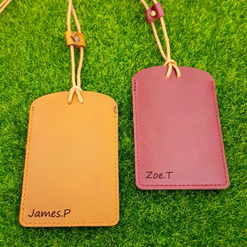 定制 手工缝制真皮识别证 文字-排版-定制。纯文字(不提供绘图) - 证件套/卡套 - 真皮 