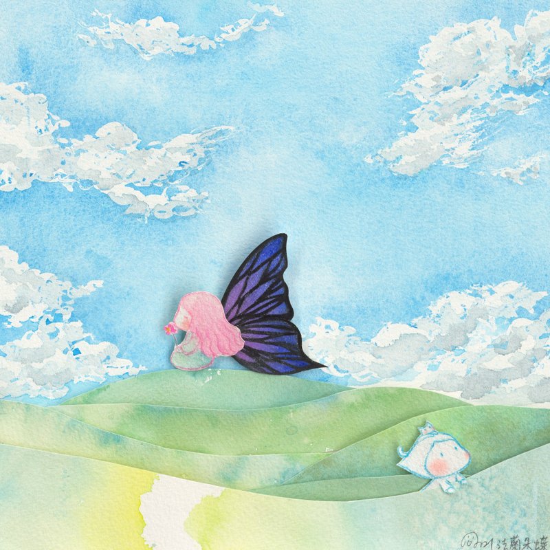 【蝴蝶精灵】--CatGal原创画作-艺术微喷复制画(含Hovsta立体框) - 海报/装饰画/版画 - 纸 白色