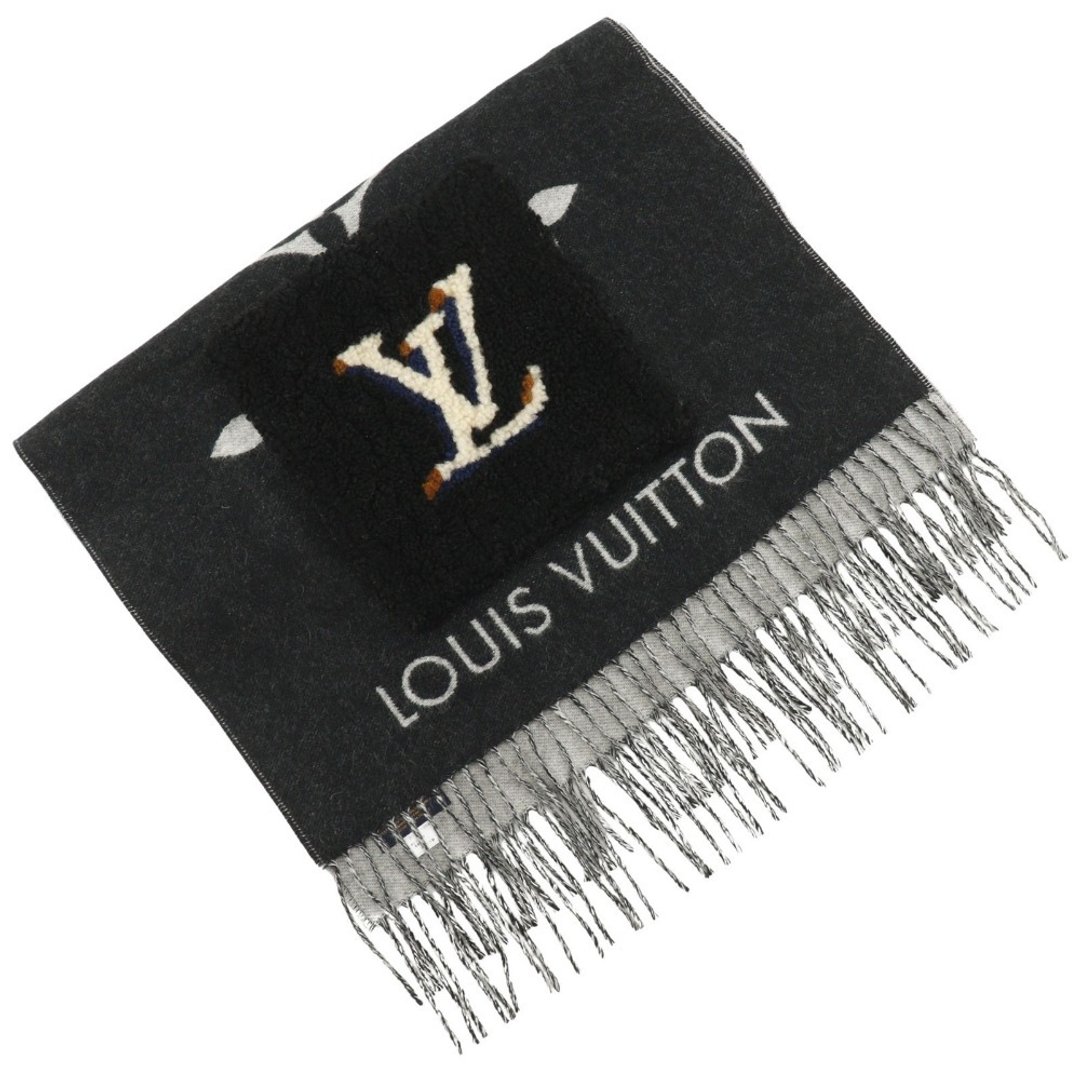 LOUIS VUITTON 雷克雅未克系列 黑色纯羊绒围巾 M76567 二手美品 - 围巾/披肩 - 羊毛 黑色