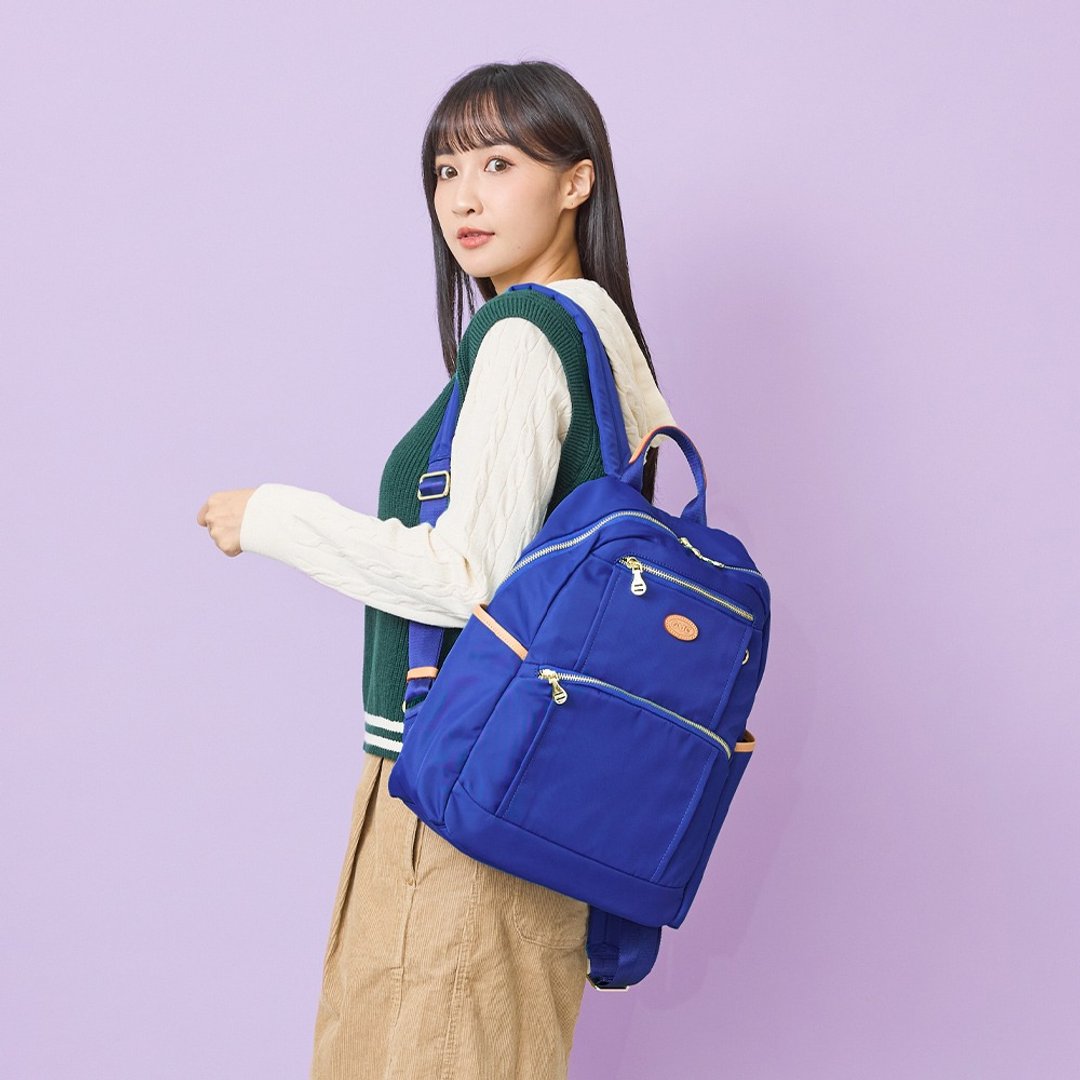 浪漫旅说走就走纾压后背包 03242(彩蓝) - 后背包/双肩包 - 尼龙 蓝色