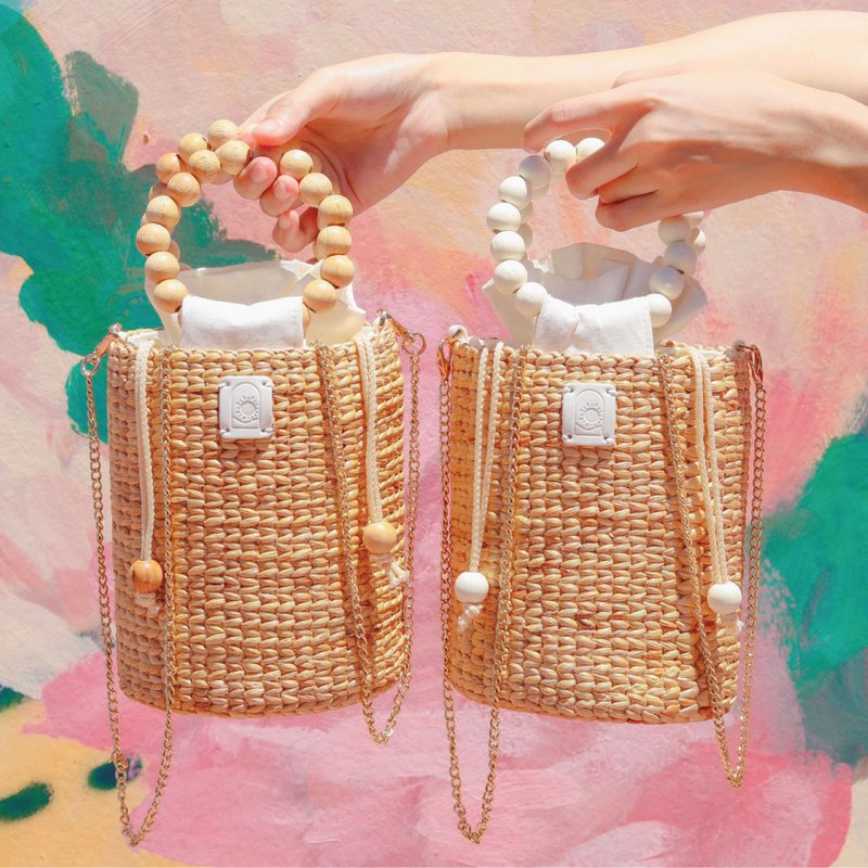 CONY SUNDAE Edition (Handwoven Water Hyacinth Bag) - 其他 - 植物．花 卡其色