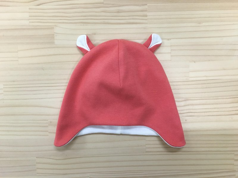 gujui素色有机棉婴儿帽_胡萝卜红 - 围嘴/口水巾 - 棉．麻 红色