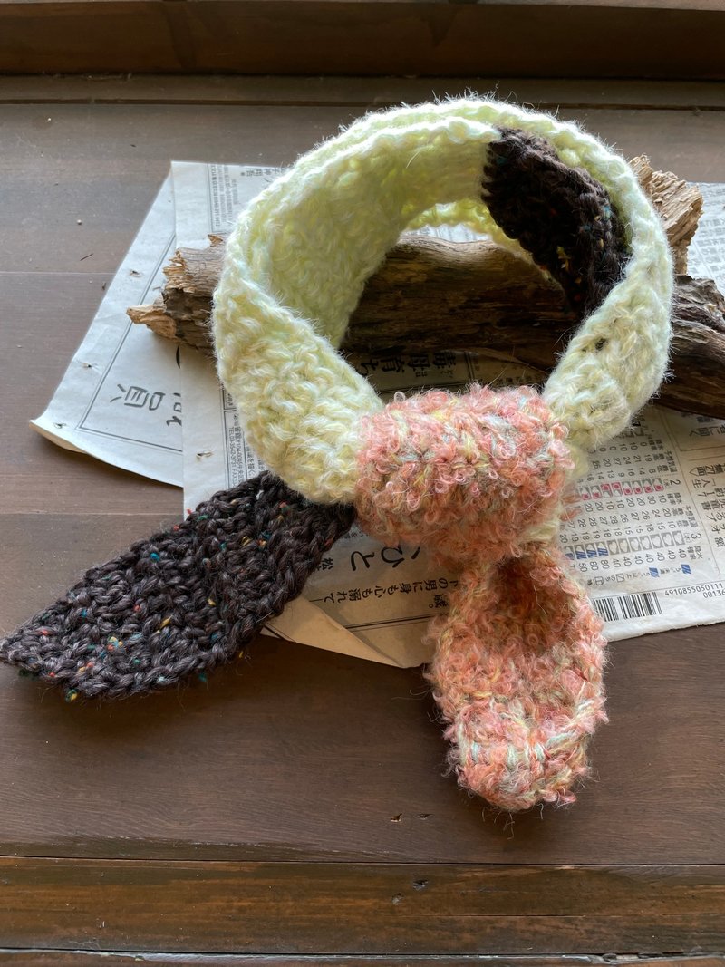 小围巾 / 巧克力蔓越莓 - 围巾/披肩 - 羊毛 粉红色