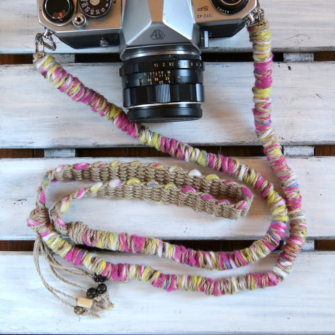 Limited number / Fleece tape yarn hemp string Hemp camera strap / belt - 相机背带/脚架 - 棉 