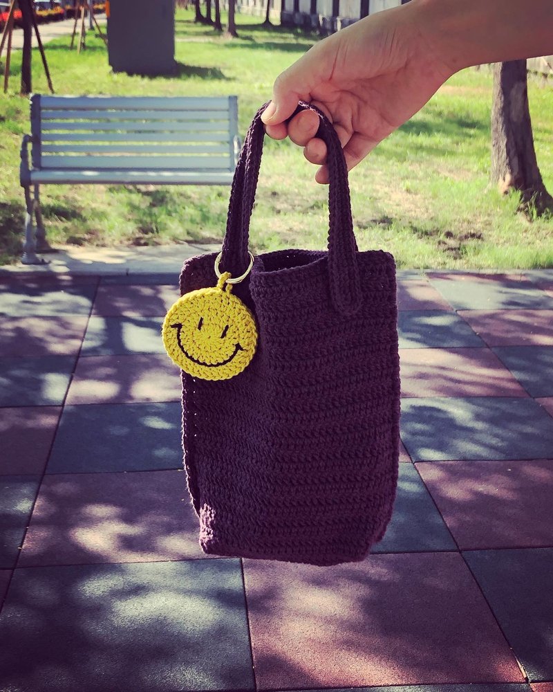 深紫色编织手提袋 - 手提包/手提袋 - 棉．麻 