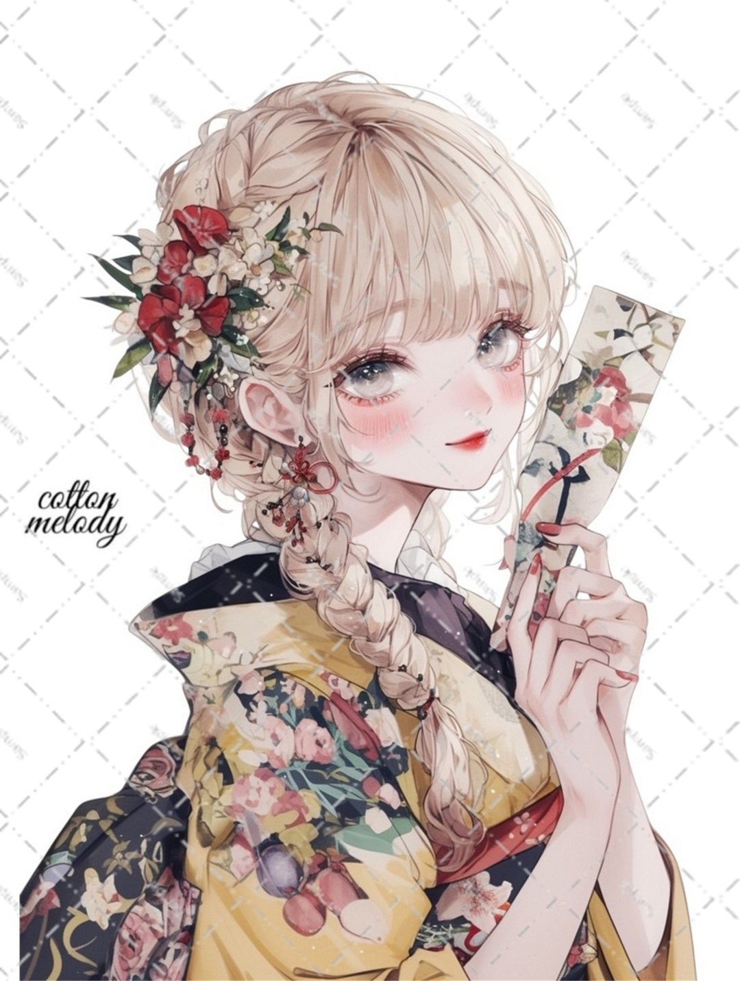 original sticker no.7892 人物贴纸 原创贴纸 人物贴纸 女孩贴纸 原创人物贴纸 - 贴纸 - 纸 
