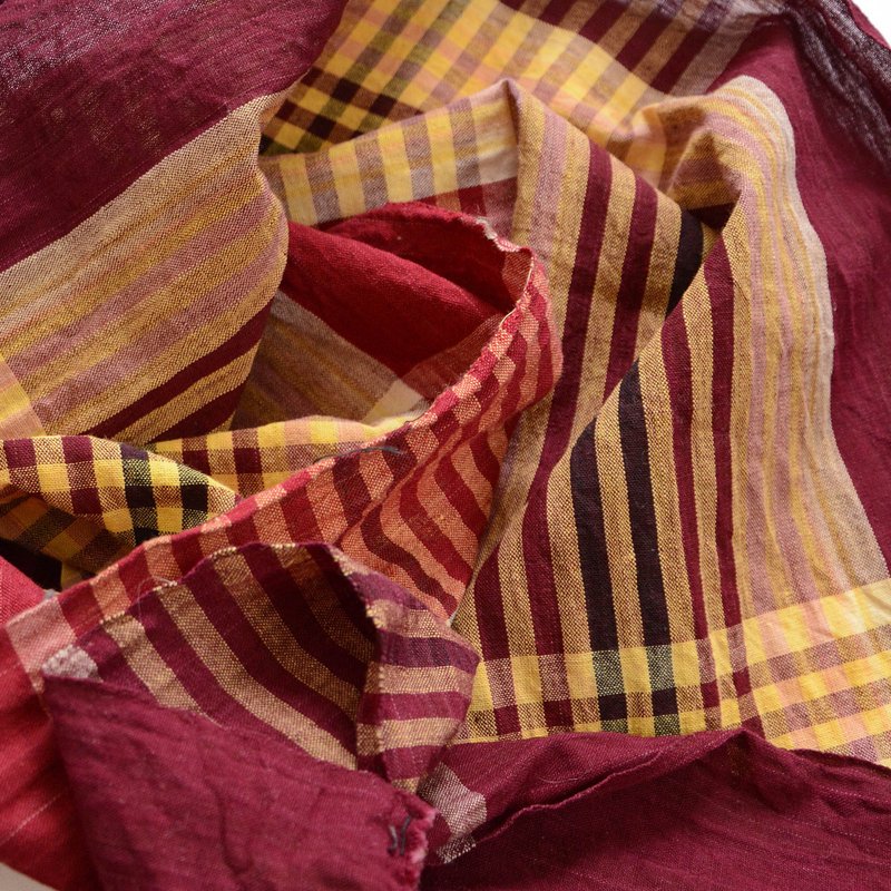 旧布棉改造材料方格图案日本复古面料纺织 2 - 编织/刺绣/羊毛毡/裁缝 - 棉．麻 