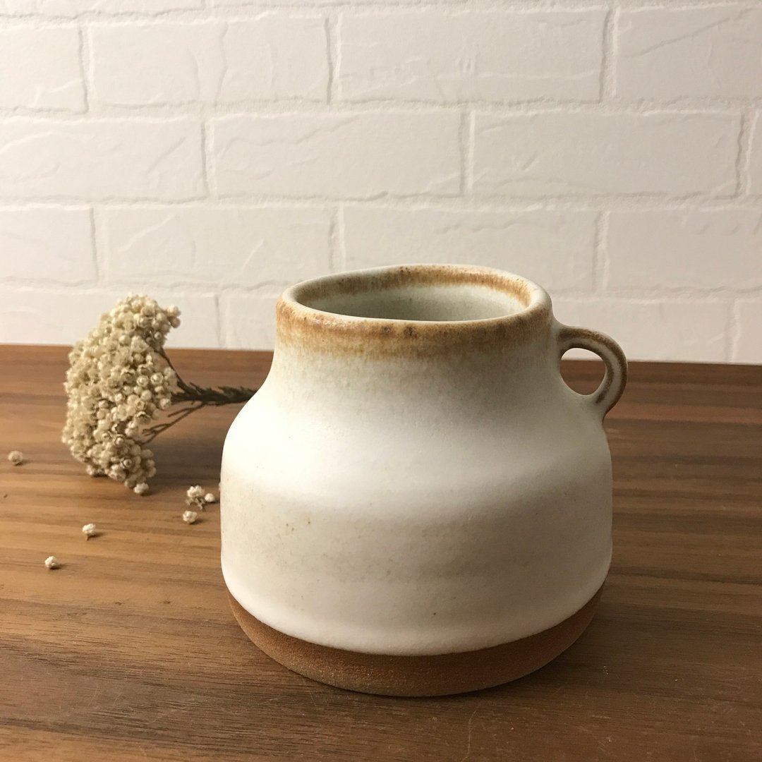 【 小丸花器 】宽口  饼干釉  植物  花瓶    花器  花盆 - 花瓶/陶器 - 陶 咖啡色