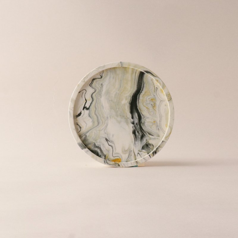 Jesmonite英国矿石树脂/杯垫-水墨脉动 - 随行杯提袋/水壶袋 - 环保材料 黑色