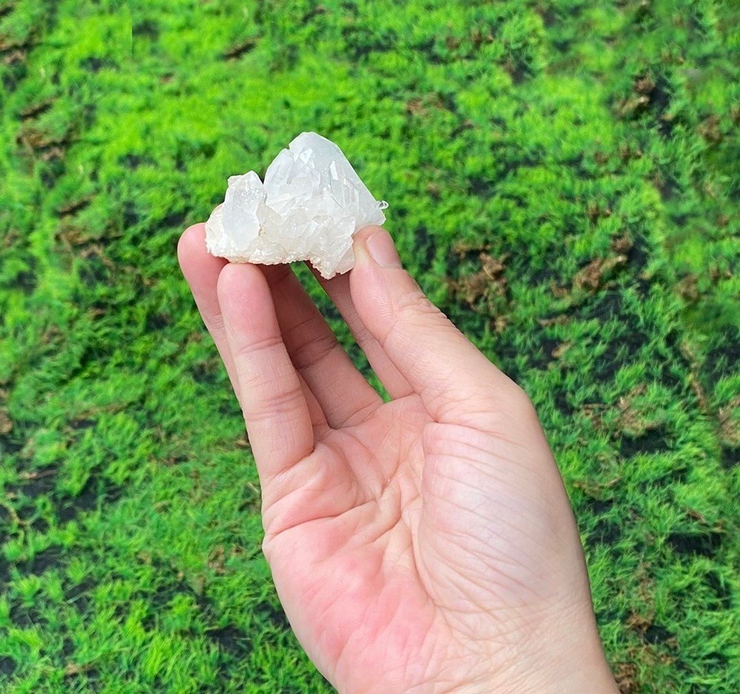 能量摆饰-天然原矿可爱白水晶簇 消磁净化 疗愈 开运 净化 - 摆饰 - 水晶 白色