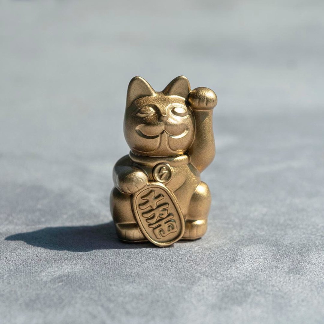 3cm 招财猫巴夫-金 - 玩偶/公仔 - 树脂 