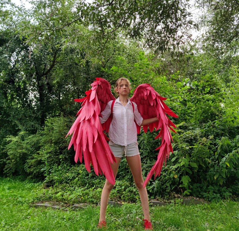 Large movable Red wings Cosplay Costume,Hawks, Phoenix wings & photo props - 其他 - 其他人造纤维 红色