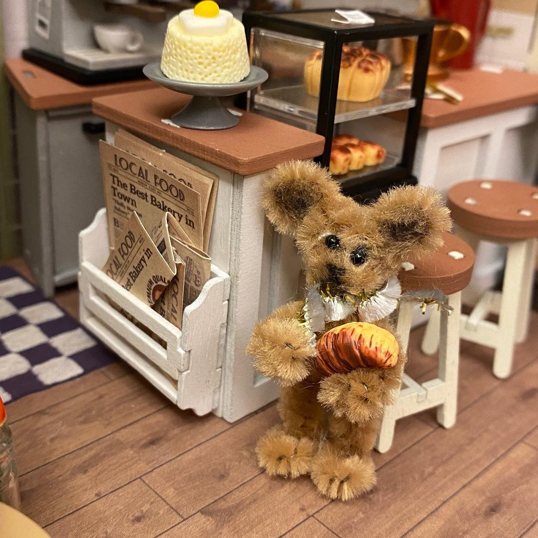咖小熊 5cm bear-毛根扭扭棒手作/脏萌流浪动物园/モールベア - 编织/刺绣/羊毛毡/裁缝 - 其他人造纤维 咖啡色
