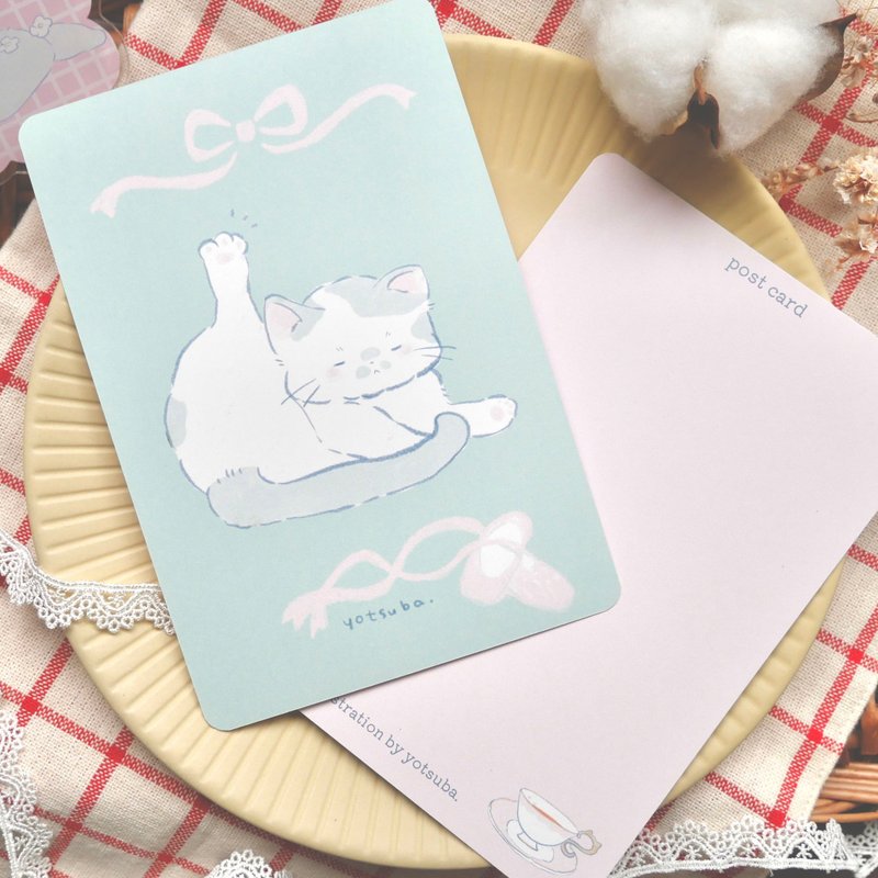 明信片 芭蕾猫咪 - 卡片/明信片 - 纸 绿色