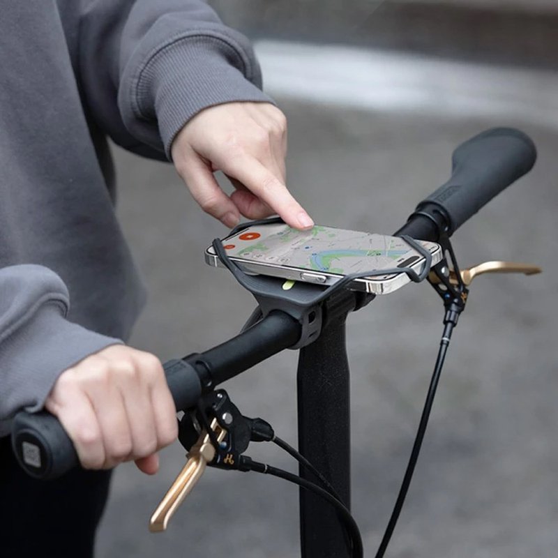 Bone 蹦克 / 单车手机绑4代 Pro Max 超稳双绑带  手机支架 - 自行车/周边 - 硅胶 黑色