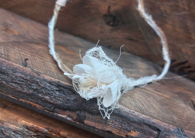 婴儿头带，新生儿头带，新生儿道具，新生儿道具 - 婴儿帽/发带 - 其他材质 白色