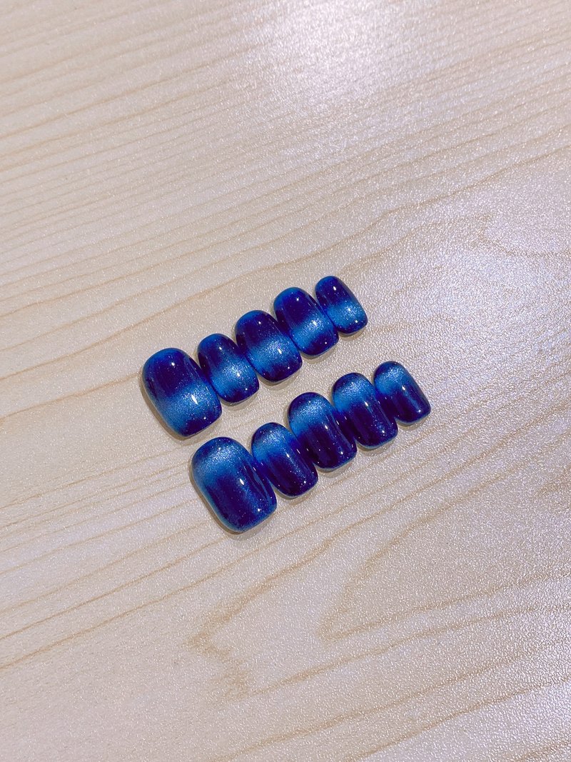 定制化穿戴甲_蓝色猫眼款 - 指甲油/指甲贴 - 其他材质 