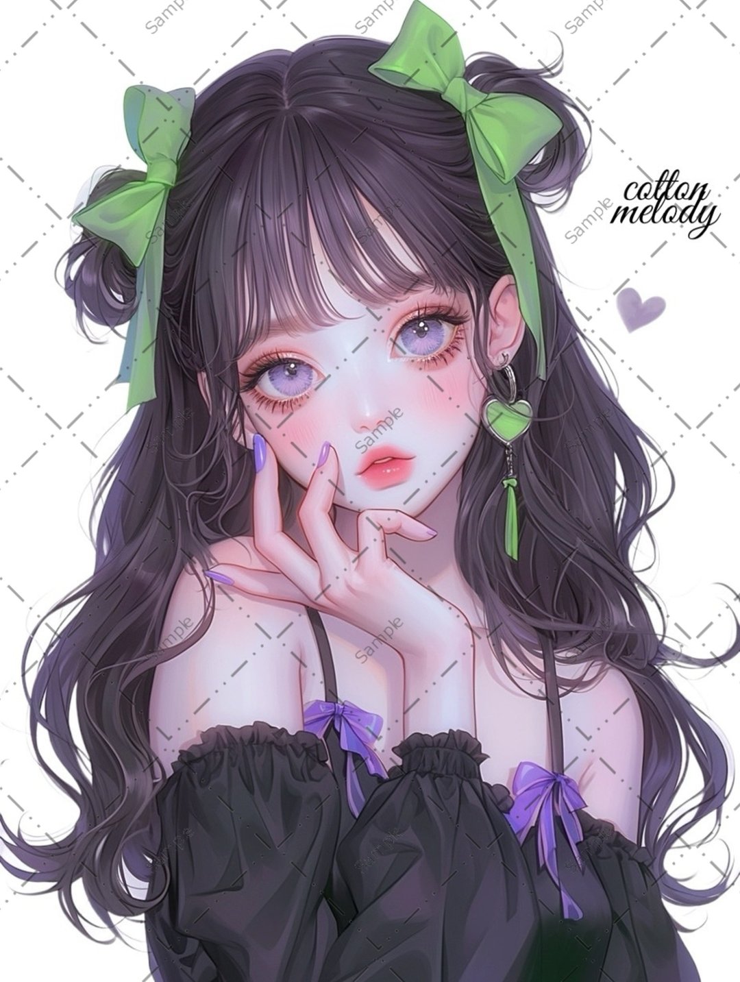 original sticker no.1191 人物贴纸 原创贴纸 人物贴纸 女孩贴纸 原创人物贴纸 - 贴纸 - 纸 