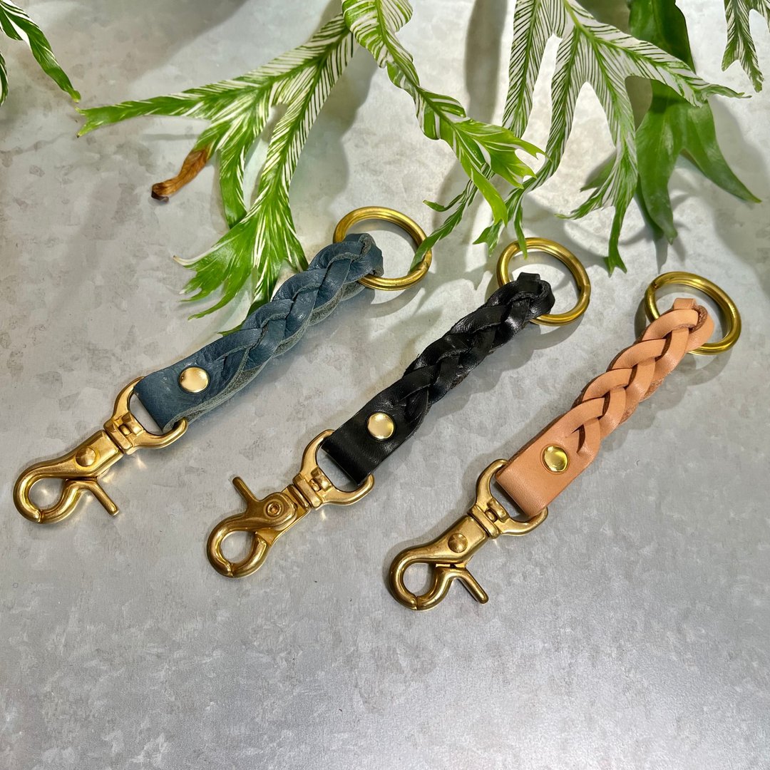 麻花钥匙圈 短 - 钥匙链/钥匙包 - 真皮 多色