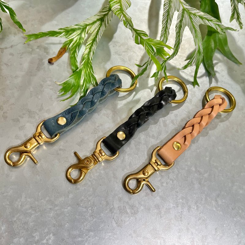 麻花钥匙圈 短 - 钥匙链/钥匙包 - 真皮 多色