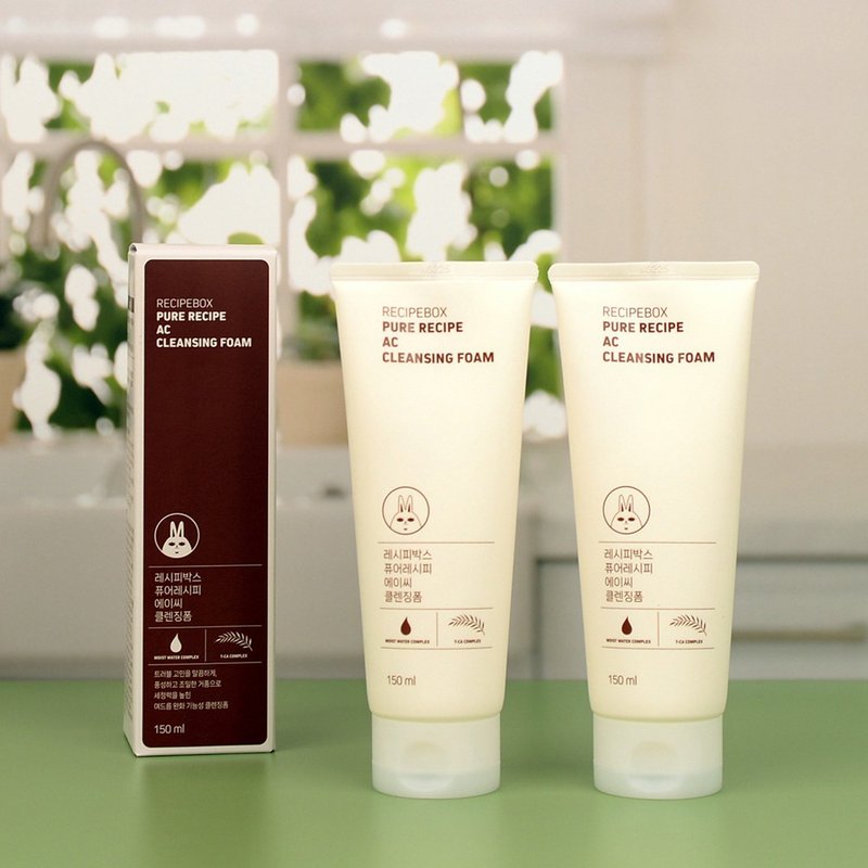 韩国 Recipe Box 韩兔 柔嫩调理抗痘泡沫洗面乳/抗痘/保湿/敏感 - 脸部清洁/卸妆用品 - 其他材质 