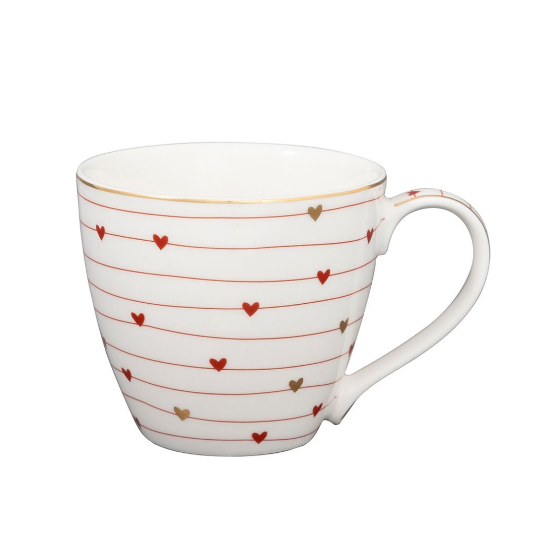 预购-8月中出货【新品】丹麦GreenGate Grace white 马克杯 - 咖啡杯/马克杯 - 陶 白色