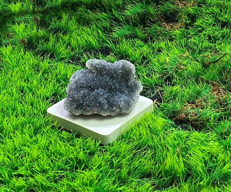 天然可爱云朵异象水晶片 开运 避邪 疗愈 能量 办公室 居家摆件 - 摆饰 - 水晶 黑色