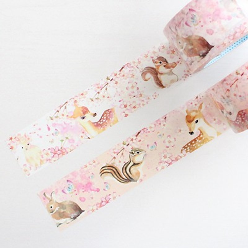 装饰胶带 - 樱花斑比（粉） - 纸胶带 - 塑料 粉红色