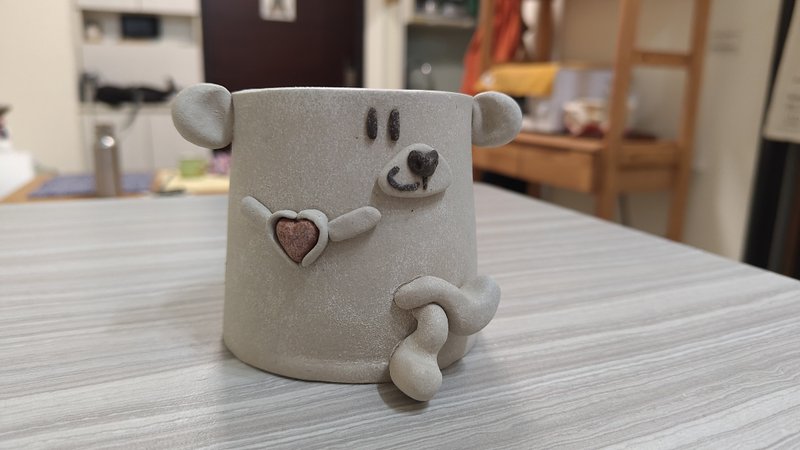 盆器-发射熊爱电波 - 花瓶/陶器 - 陶 