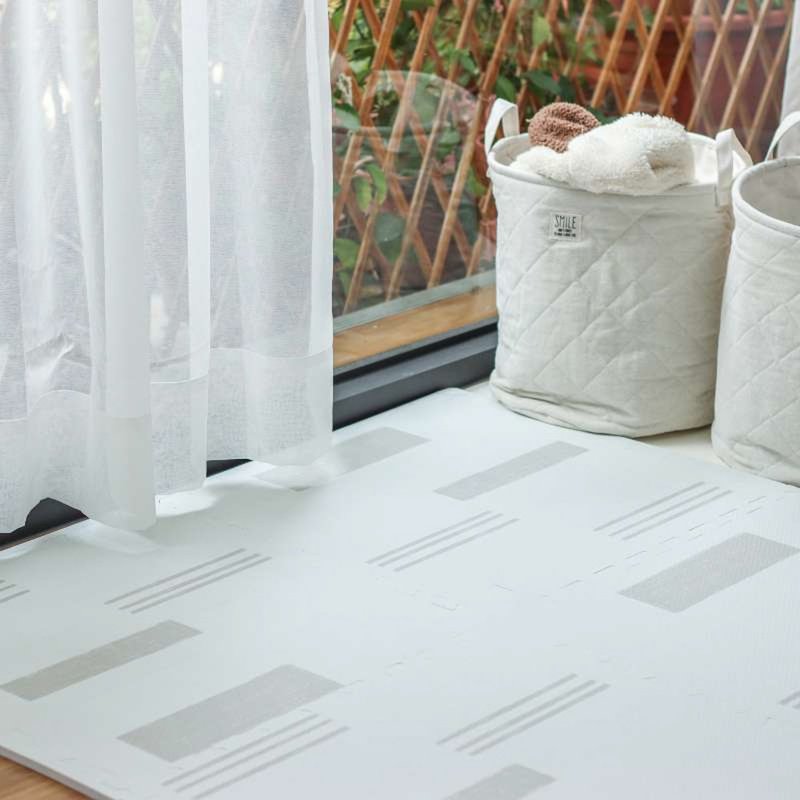 【PLAYZU】北欧农舍 ∣ 巧拼地垫 地板软垫 巧拼垫 大片拼接巧拼 - 地垫/地毯 - 其他材质 灰色