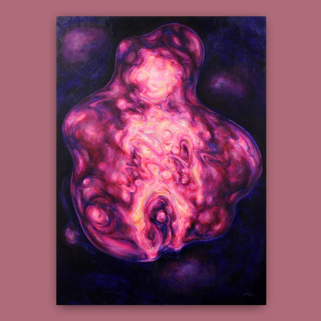 遗忘了最初的那份纯真 /艺术挂画 /抽象画 /灵魂画作 /装饰油画 - 海报/装饰画/版画 - 颜料 紫色