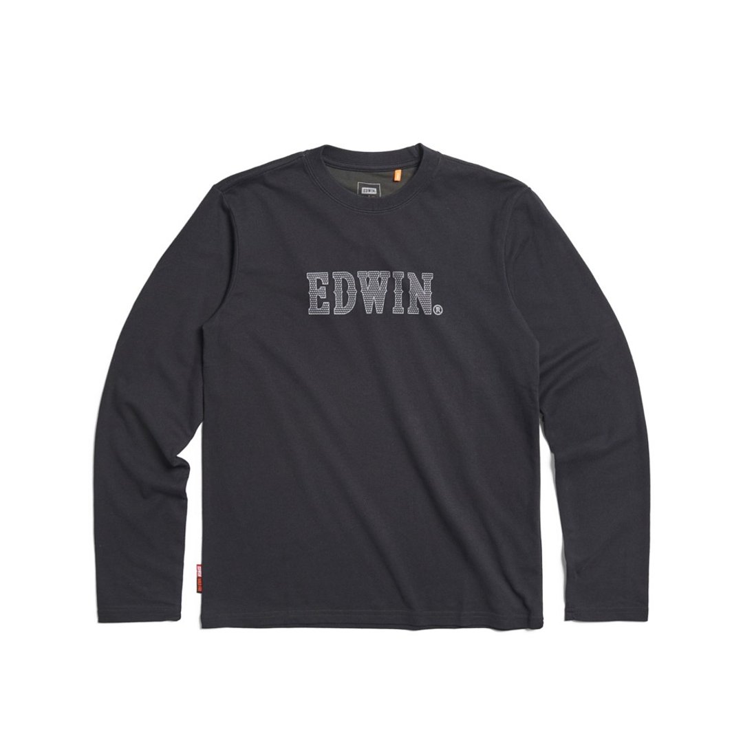 EDWIN 男装 WILDFIRE 经典印花长袖 T 恤 (黑色) #上衣 - 男装上衣/T 恤 - 棉 黑色