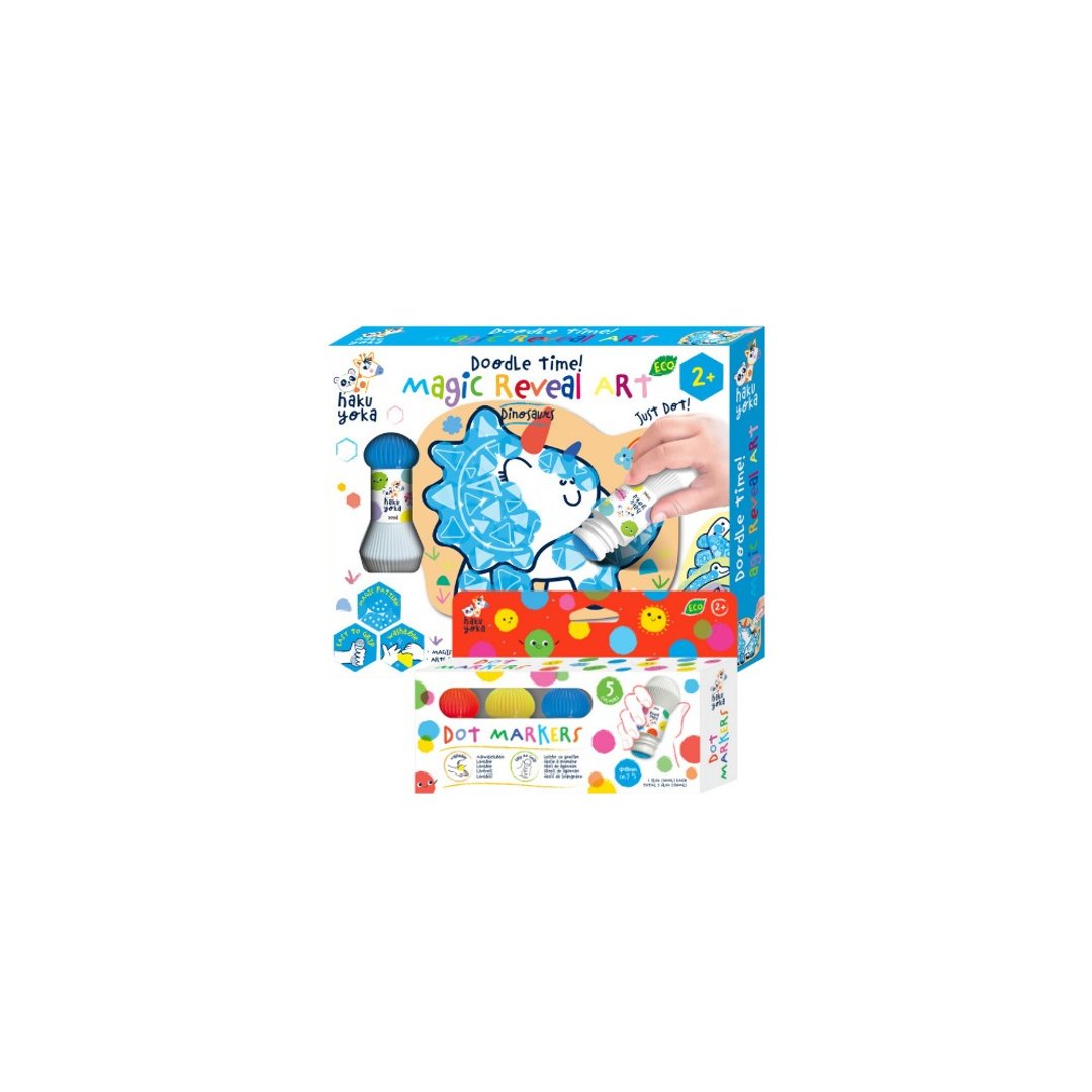 【德国Haku Yoka】魔法点点笔组合(恐龙&经典色) - 玩具/玩偶 - 塑料 