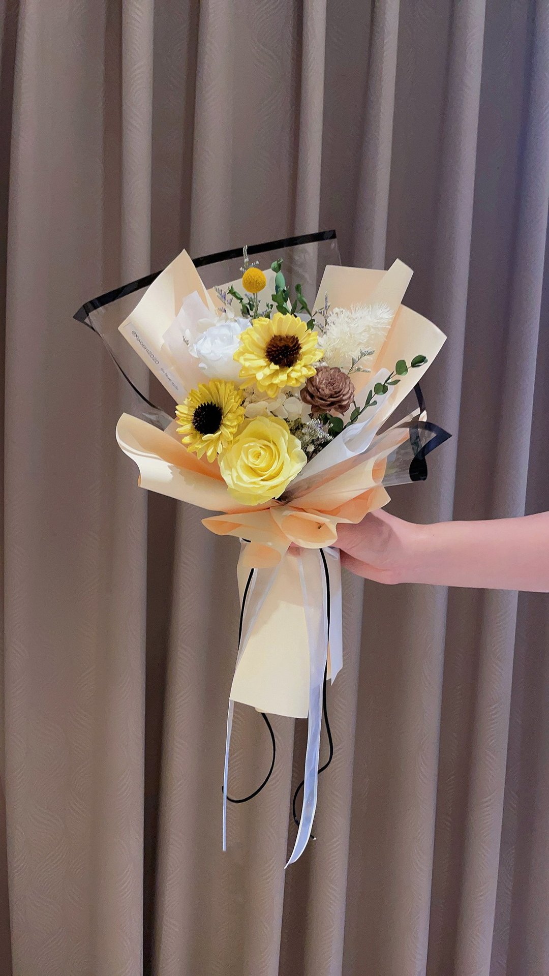 毕业花束 干燥花花束 向日葵花束 太阳花花束 干燥花束 毕业礼物 - 干燥花/捧花 - 植物．花 黄色