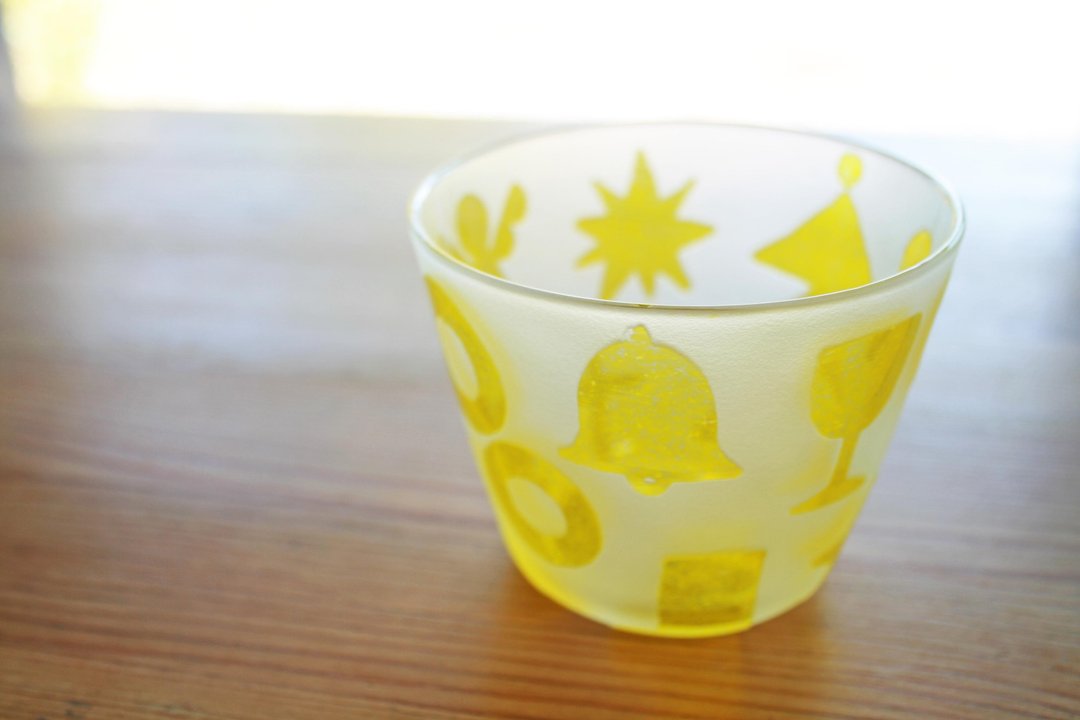 Christmas glass - 茶具/茶杯 - 玻璃 黄色