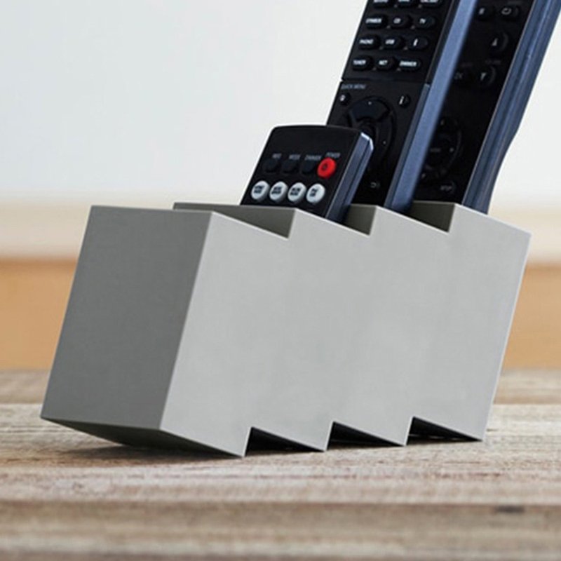 日本霜山 斜取式阶梯造型遥控器收纳盒-3入-多色可选 - 收纳用品 - 塑料 灰色