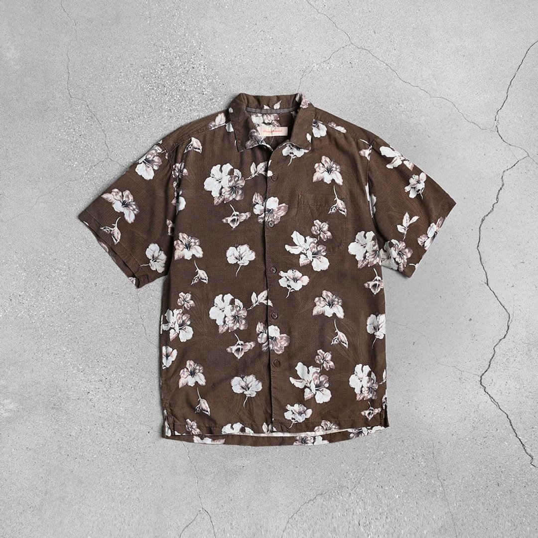 Vintage Aloha Shirts 夏威夷衫 / Vintage 古着 - 男装衬衫 - 棉 咖啡色