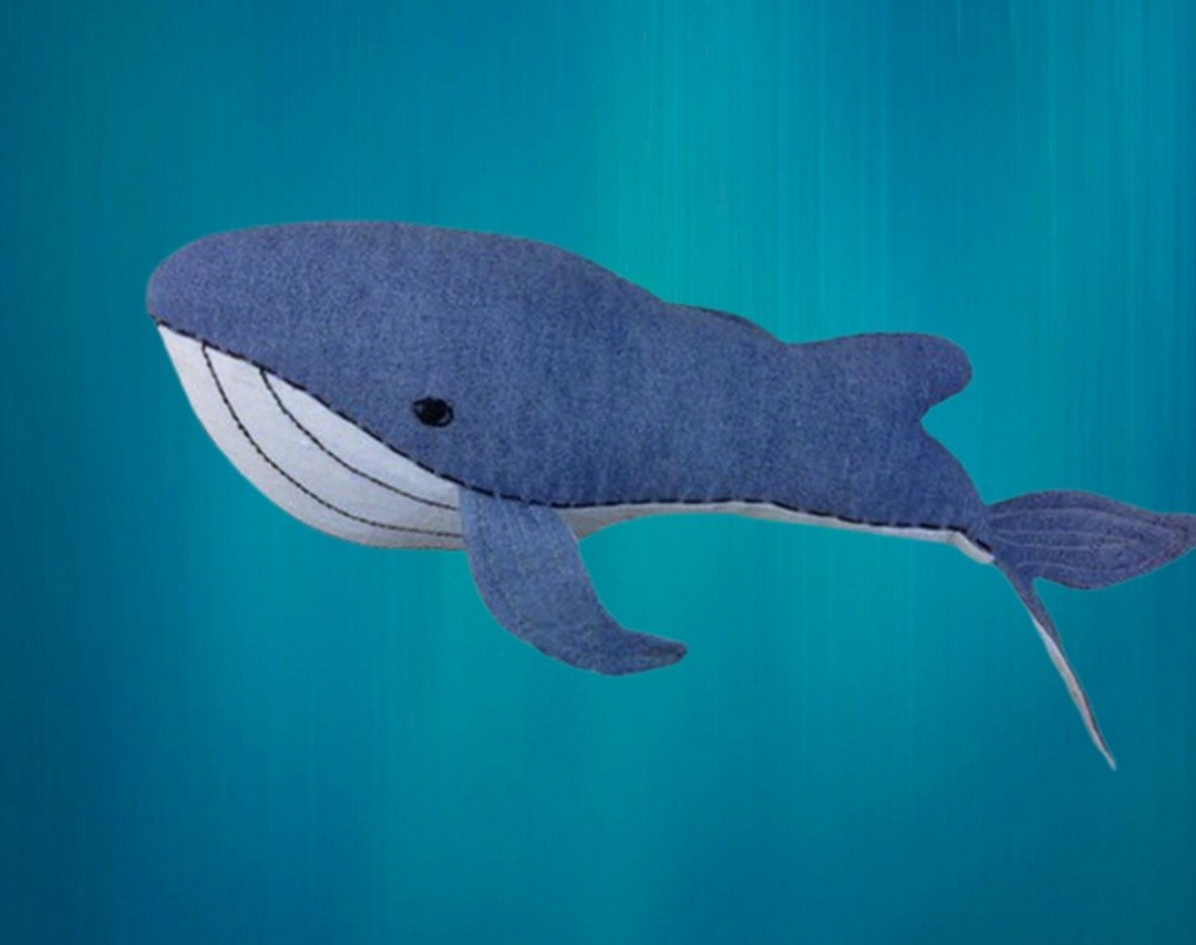 Whale toy pattern Whale doll sewing pattern Plush toy pattern Stuffed animal - 手工艺教程/工具书 - 其他材质 