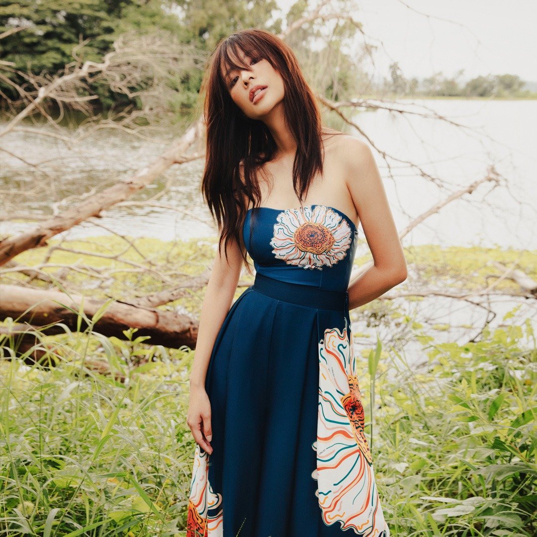 'Rune' Oversized wide leg beach to go pant in Midnight Daisy (CRBW79) - 女装泳衣/比基尼 - 其他材质 
